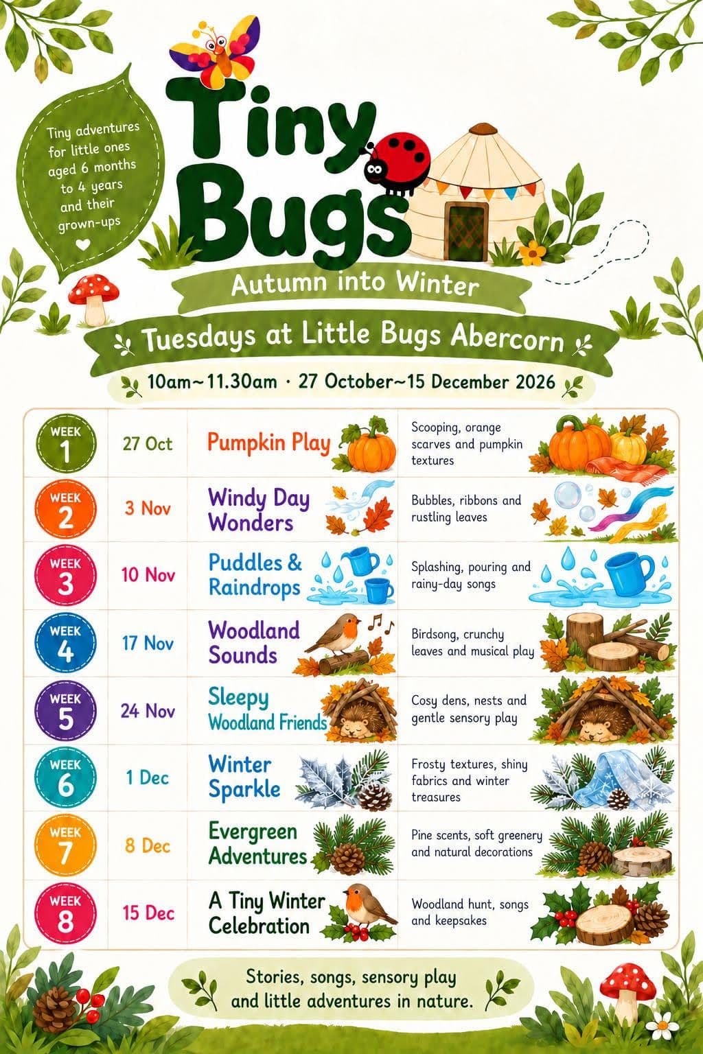 Tiny Bugs weeky themes